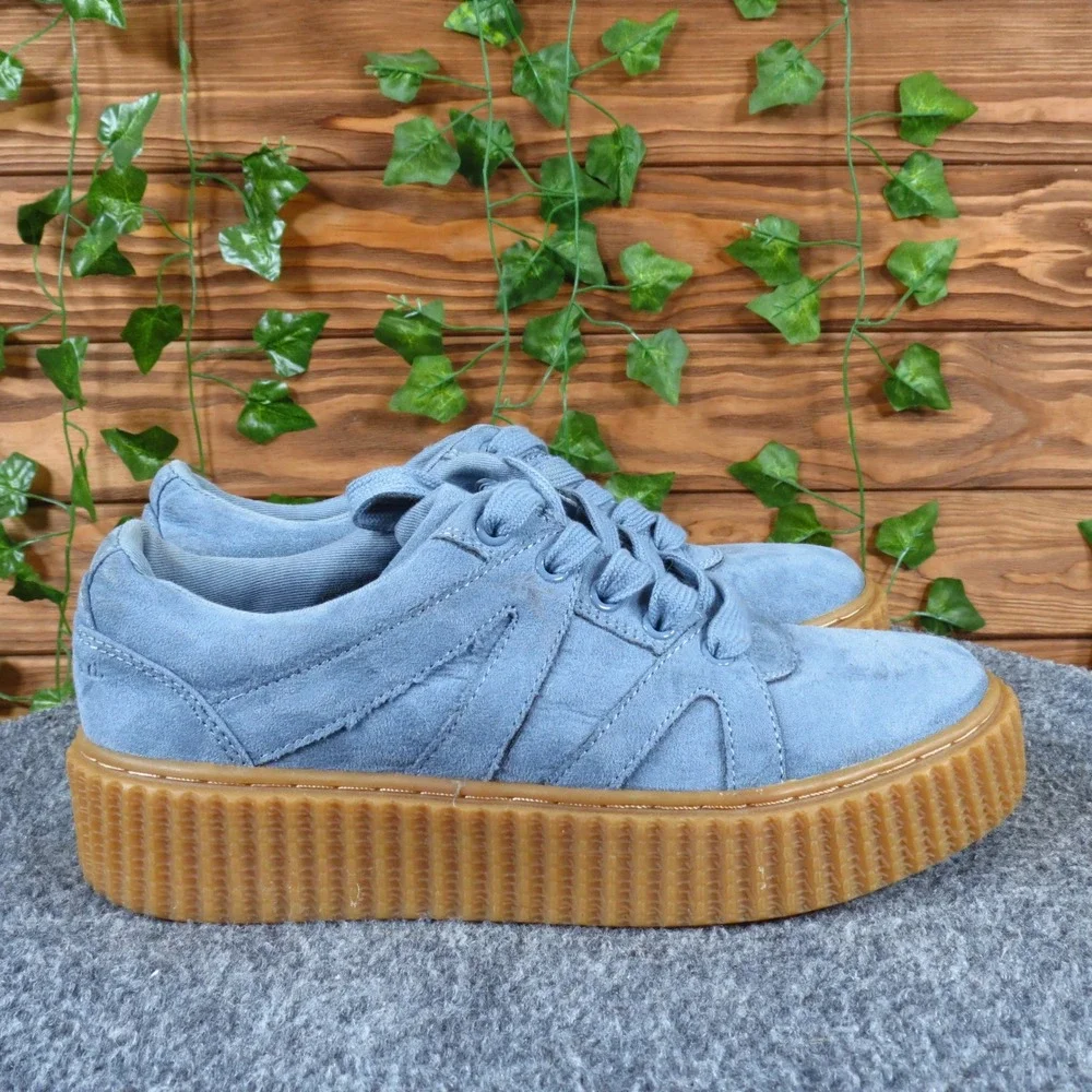 Indigo Rd. Cyndy Women Platform Sneaker‎ Size 6 Casual Blue Textile Creeper